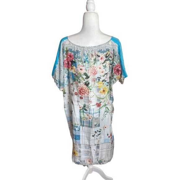 Johnny Was Silk Floral Patchwork Top – PXL - Picture 2 of 6
